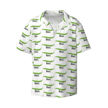 (Bean._4509) Men's Hawaiian Shirts Cuban Collar Vintage Bowling Short Sleeve Button Down Beach Shirt Casual Summer Vacation Wear Retro Tee