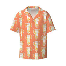 (Funny Medical Pun - Urine For A Treat! _7328) Men's Hawaiian Shirts Cuban Collar Vintage Bowling Short Sleeve Button Down Beach Shirt Casual Summer Vacation Wear Retro Tee