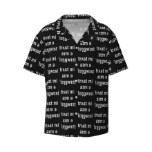 (Funny Linguist IPA_5125) Men's Hawaiian Shirts Cuban Collar Vintage Bowling Short Sleeve Button Down Beach Shirt Casual Summer Vacation Wear Retro Tee