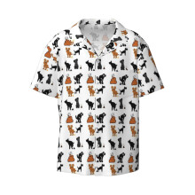 (Funny Pooping Dogs Over People Multi Pack_8605) Men's Hawaiian Shirts Cuban Collar Vintage Bowling Short Sleeve Button Down Beach Shirt Casual Summer Vacation Wear Retro Tee