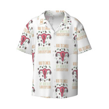 (Funny Hysterectomy _6638) Men's Hawaiian Shirts Cuban Collar Vintage Bowling Short Sleeve Button Down Beach Shirt Casual Summer Vacation Wear Retro Tee