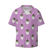 (J Cole Slaw_3818) Men's Hawaiian Shirts Cuban Collar Vintage Bowling Short Sleeve Button Down Beach Shirt Casual Summer Vacation Wear Retro Tee