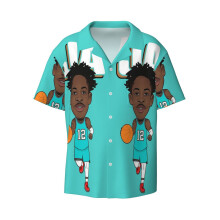 (Ja_5714) Men's Hawaiian Shirts Cuban Collar Vintage Bowling Short Sleeve Button Down Beach Shirt Casual Summer Vacation Wear Retro Tee
