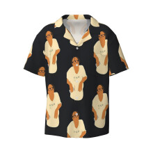 (It's Always Sunny In Philadelphia - Wade Boggs Challenge_10073) Men's Hawaiian Shirts Cuban Collar Vintage Bowling Short Sleeve Button Down Beach Shirt Casual Summer Vacation Wear Retro Tee