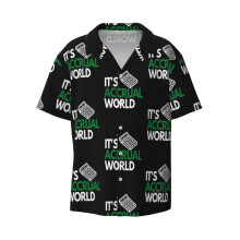 (It's Accrual World Accounting Audit_6926) Men's Hawaiian Shirts Cuban Collar Vintage Bowling Short Sleeve Button Down Beach Shirt Casual Summer Vacation Wear Retro Tee