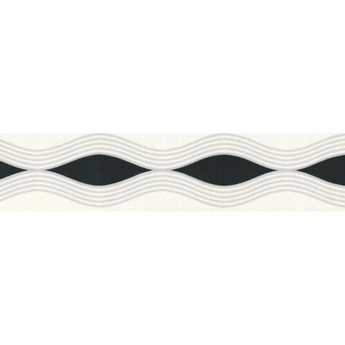 AS Creation AS Creation Infinity Wave Black Grey Self Adhesive Narrow Border Wallpaper 1