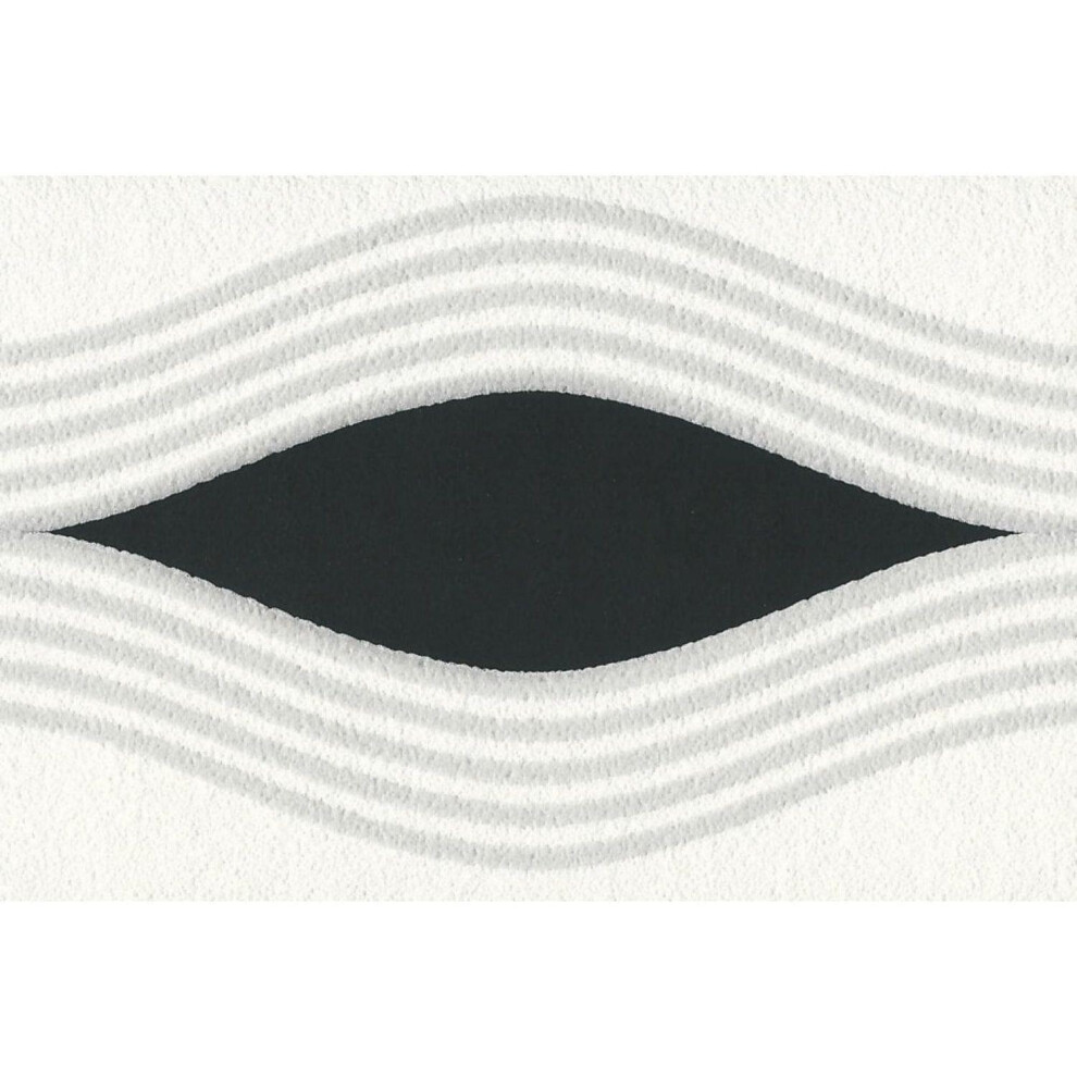 As Creation Infinity Wave Black Grey Self Adhesive Narrow Border Wallpaper