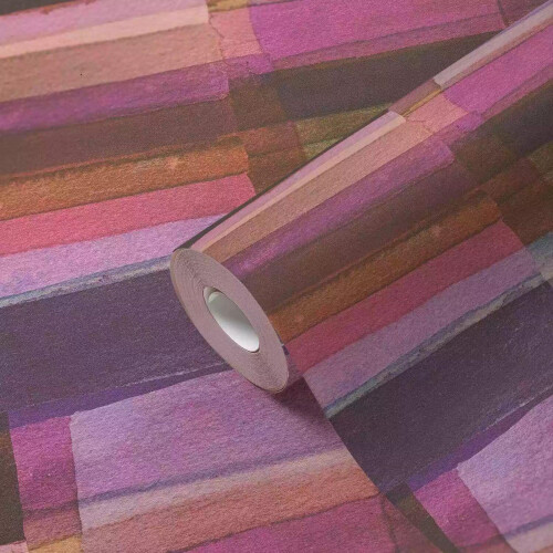 AS Creation AS Creation Purple Horizontal Blocks Wallpaper Geometric Abstract Paste The Wall 1