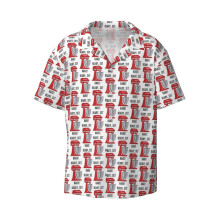 (Great British Bake Off_22793) Men's Hawaiian Shirts Cuban Collar Vintage Bowling Short Sleeve Button Down Beach Shirt Casual Summer Vacation Wear Retro Tee