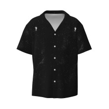 (Gravity_15309) Men's Hawaiian Shirts Cuban Collar Vintage Bowling Short Sleeve Button Down Beach Shirt Casual Summer Vacation Wear Retro Tee