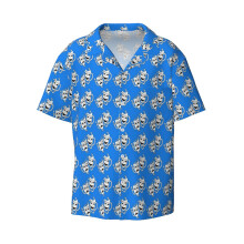 (GREEK THEATER MASKS_4194) Men's Hawaiian Shirts Cuban Collar Vintage Bowling Short Sleeve Button Down Beach Shirt Casual Summer Vacation Wear Retro Tee