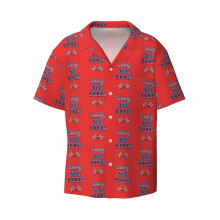 (Great British Bake Off_5625) Men's Hawaiian Shirts Cuban Collar Vintage Bowling Short Sleeve Button Down Beach Shirt Casual Summer Vacation Wear Retro Tee