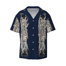 (Greek Gods - Greek Gods_4242) Men's Hawaiian Shirts Cuban Collar Vintage Bowling Short Sleeve Button Down Beach Shirt Casual Summer Vacation Wear Retro Tee