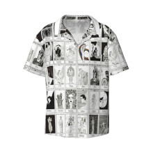 (Greek Gods_9796) Men's Hawaiian Shirts Cuban Collar Vintage Bowling Short Sleeve Button Down Beach Shirt Casual Summer Vacation Wear Retro Tee