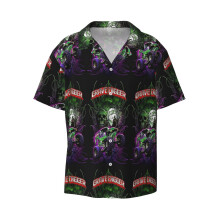 (Grave Digger Monster Jam Monster Truck _7460) Men's Hawaiian Shirts Cuban Collar Vintage Bowling Short Sleeve Button Down Beach Shirt Casual Summer Vacation Wear Retro Tee