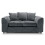 Luxury Life (Grey, 3 Plus 2 Set) Dylan Chenille Fabric Sofa Set 3