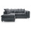 Luxury Life (Grey, Left Hand Facing) Dylan Chenille Fabric Sofa Set 1