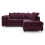 Luxury Life (Aubergine, Right Hand Facing) Dylan Chenille Fabric Sofa Set 1