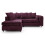 Luxury Life (Aubergine, Left Hand Facing) Dylan Chenille Fabric Sofa Set 1