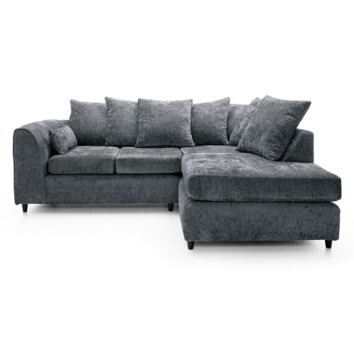 Luxury Life (Grey, Right Hand Facing) Dylan Chenille Fabric Sofa Set