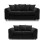 Luxury Life (Black, 3 Plus 2 Set) Dylan Chenille Fabric Sofa Set 1