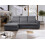 Luxury Life (Grey, Left Hand Facing) Soho Fabric 3 Seater Corner Chaise Sofas 1