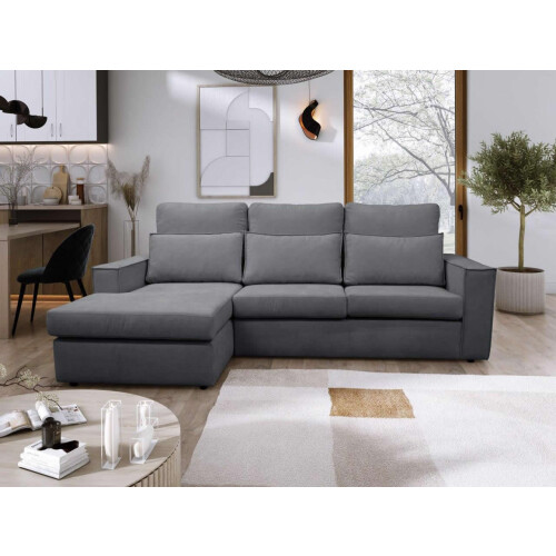 Luxury Life (Grey, Left Hand Facing) Soho Fabric 3 Seater Corner Chaise Sofas