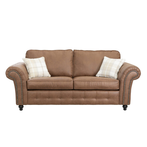 Luxury Life (Tan, 3 Plus 2 Set) Oakley Suede Fabric Sofas 2