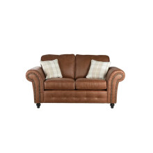 (Tan, 2 Seater) Oakley Suede Fabric Sofas