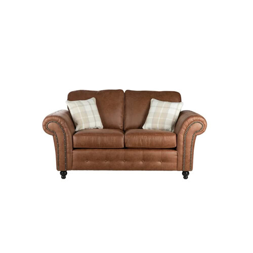 Luxury Life (Tan, 2 Seater) Oakley Suede Fabric Sofas