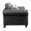 Luxury Life (Charcoal, 3 Seater) Oakley Suede Fabric Sofas 3