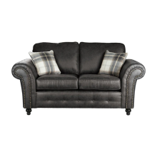 (Charcoal, 2 Seater) Oakley Suede Fabric Sofas