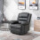 Luxury Life (Grey) Lisbon Leather Recliner Armchair 4