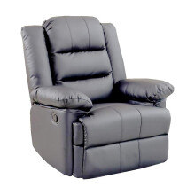 (Grey) Lisbon Leather Recliner Armchair