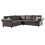 Luxury Life (Charcoal, Corner) Oakley Suede Fabric Sofas 1