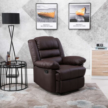 (Brown) Lisbon Leather Recliner Armchair