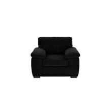 (Black, 1 Seater) Collingdale Jumbo Cord Fabric Sofas