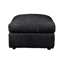 (Black, Footstool) Collingdale Jumbo Cord Fabric Sofas