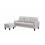 Luxury Life (Light Sand) Luna Linen Fabric Reversible Sectional 3 Seater Sofa 1
