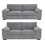 Luxury Life (Grey, 3 Plus 2 Set) Collingdale Jumbo Cord Fabric Sofas 1