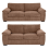 Luxury Life (Coffee, 3 Plus 2 Set) Collingdale Jumbo Cord Fabric Sofas 1