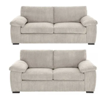(Cream, 3 Plus 2 Set) Collingdale Jumbo Cord Fabric Sofas