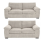 Luxury Life (Cream, 3 Plus 2 Set) Collingdale Jumbo Cord Fabric Sofas 1