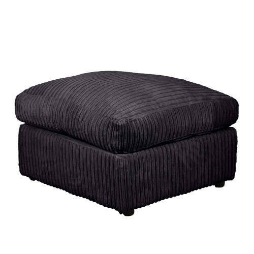 Luxury Life (Black, Footstool) Collingdale Jumbo Cord Fabric Sofas 1