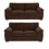 Luxury Life (Chocolate, 3 Plus 2 Set) Collingdale Jumbo Cord Fabric Sofas 1