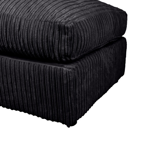 Luxury Life (Black, Footstool) Collingdale Jumbo Cord Fabric Sofas 2
