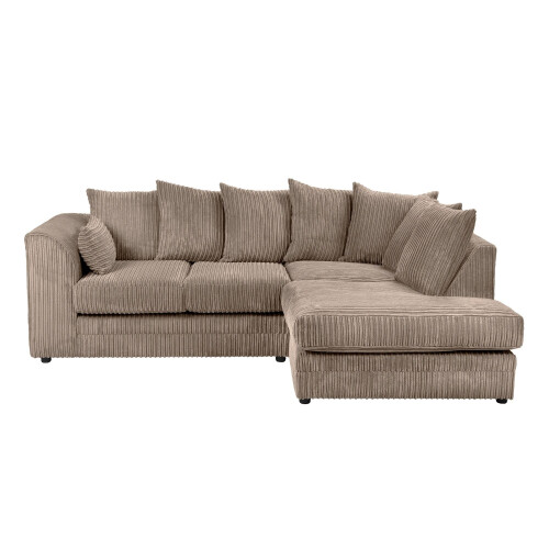 Luxury Life (Coffee, Right Hand Facing) Dylan Jumbo Cord Fabric Sofas