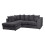 Luxury Life (Black, Left Hand Facing) Dylan Jumbo Cord Fabric Sofas 2