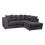 Luxury Life (Black, Right Hand Facing) Dylan Jumbo Cord Fabric Sofas 2