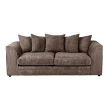 (Chocolate, 3 Seater) Dylan Jumbo Cord Fabric Sofas